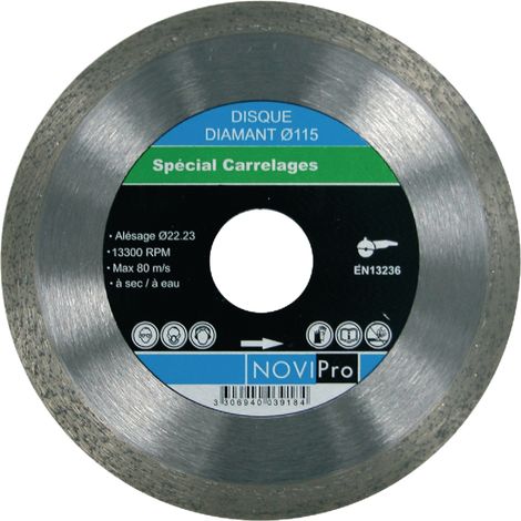 disque diamant - jante continue lisse - pour carrelage - diamètre 125 mm - novipro 70184623919 (1/3)
