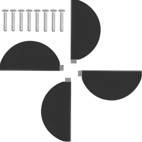 Lot de 4 poignées semi-circulaires simples, légères et luxueuses, pour portes de placard ou d'armoire.