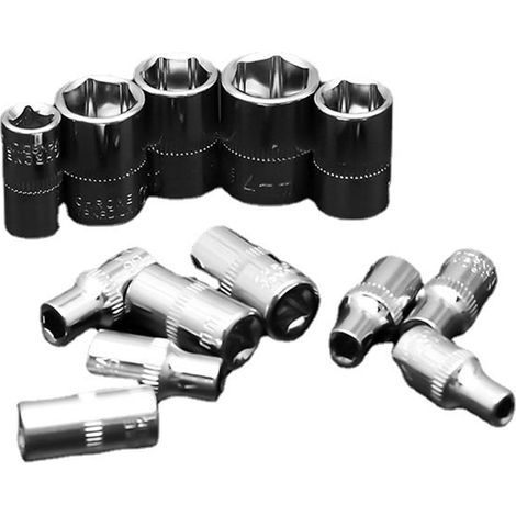 Clés en gros, jeu de 46 clés à douille, petit cliquet volant 1/4 pouce, petit jeu de douilles pour réparation automobile, jeu d'outils de quincaillerie, jeu d'outils combinés 46 pièces. (1/5)