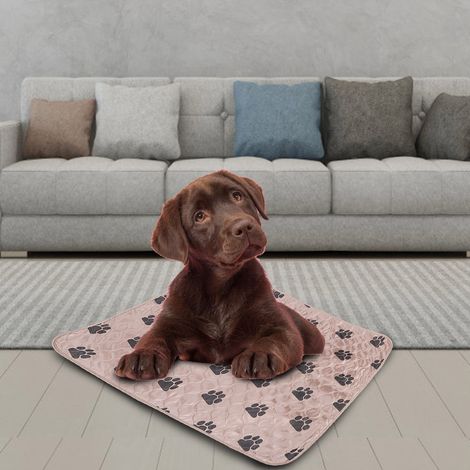 Tapis de lit imperméable et réutilisable pour chiens et chats, idéal pour recueillir l'urine (taille L). (1/5)