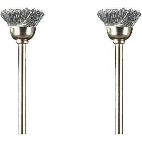 442 Lot de 2 Brosses boisseau en Acier Diamètre 15mm pour Nettoyer (1/5)