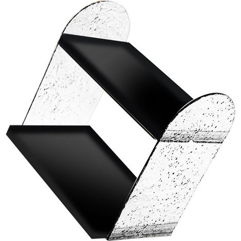 Organisateur de bureau double étage transparent noir pour fournitures et cosmétiques PP - Rack de rangement clair (1/5)