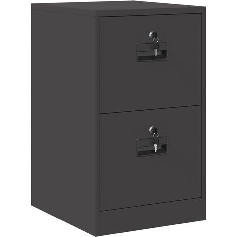 File Cabinet Black 44 x 50 x 74.5 cm Cold-Rolled Steel vidaXL