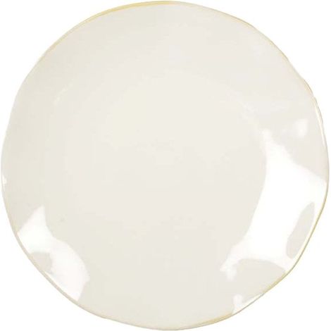 Assiette à Dessert Ronde en Porcelaine Blanche pour Table et Service, 20 x 20 x 2 cm - PANGIVO (1/4)