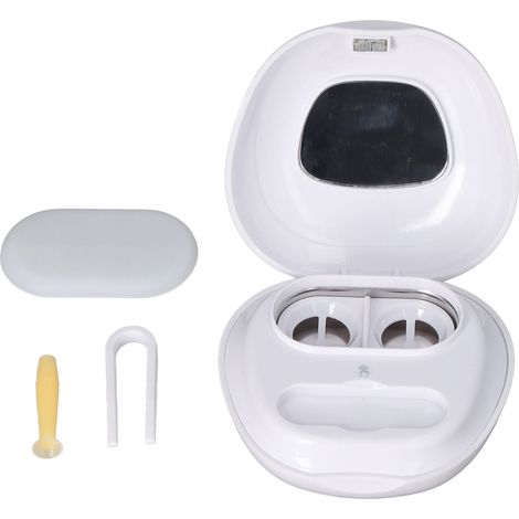 Nettoyeur de lentilles ultrasonique IPX7 étanche, machine à ultrasons pour domicile et bureau, purificateur de contacts avec cuve de nettoyage portable (1/5)