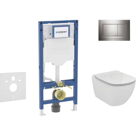 Geberit Duofix - Set di installazione pre- parete, vaso Tesi e sedile, pulsante Sigma30, cromo SANI11CD1121