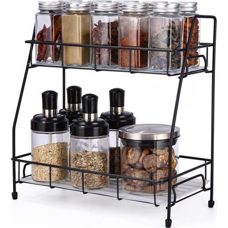 Ecleanfy - Étagère de Rangement Cuisine, Étagère Plan de Travail, Organiseur Épices, Rangement Gain de Place pour Cuisine et Salle de Bain (1/5)