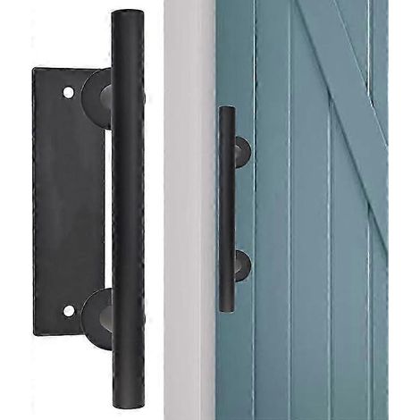 Porte coulissante en acier au carbone, tube rond, antirouille, style grange rétro PDWHBYV (1/4)