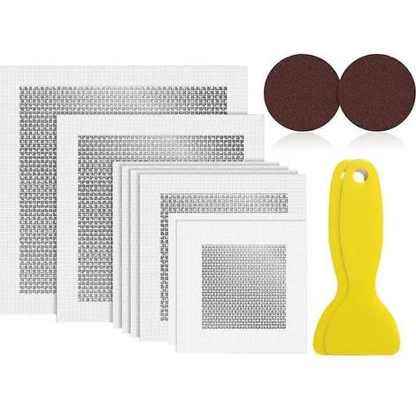 Kit de réparation de cloisons sèches en enduit de plâtre en fibre d'aluminium (8 pièces) (1/5)