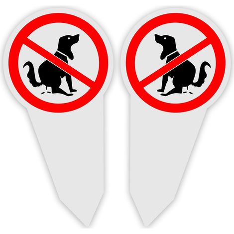 Panneau D'Avertissement pour Chien, Panneau Crotte de Chien, Pas de Toilettes, pour la Cour et le Parc - 30 X 15 cm, Lot de 2 (1/5)
