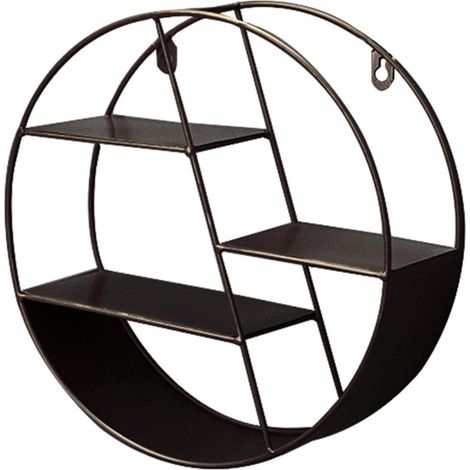 1 Étagère murale ronde, support invisible, métal robuste, décoration salon chambre cuisine bureau (1/5)