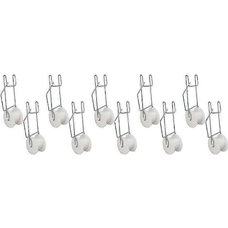 Crochets de treillis pour tomates, isolés en PP galvanisé, gain de place, corde de 15 mètres, crochets de treillis pour cultures grimpantes, crochets de treillis pour concombres, paquet de 10. (1/5)
