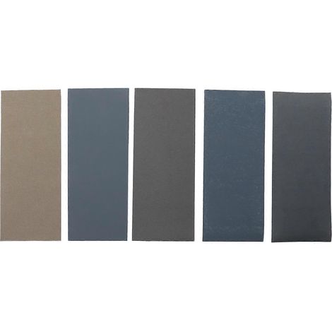 25 feuilles de papier de verre à l'eau pour métaux, grains assortis-23x9.3cm-Black (1/4)