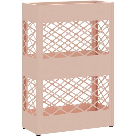 Porte-parapluie avec stockage Rose 28 x 12 x 41 cm Métal CFW783681 (1/5)