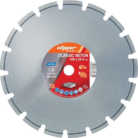 Disque diamant CLASSIC BETON Ø350 mm NORTON CLIPPER (1/2)