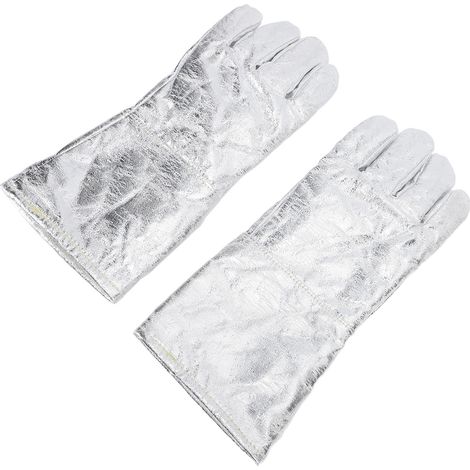 Gants de soudure anti-chaleur aluminisés résistants au feu ignifuges pour exploitation à haute température (1/5)