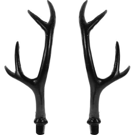 Fascia per capelli a forma di testa di cervo per Halloween, cosplay, in plastica nera (1/5)