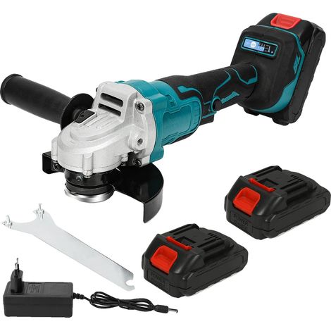 Meuleuse d'angle, sans fil, moteur sans balais, Avec 2 batteries (1/2)