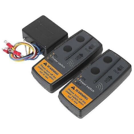 Treuil électrique 2,4 GHz 12 V/24 V, équipé d'une télécommande sans fil universelle, adapté aux remorques tout-terrain, aux véhicules tout-terrain et aux remorques, 72 W. (1/5)