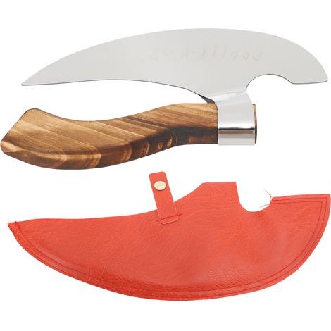 Hachette à pizza, grande hache viking, manche en bois et acier inoxydable, outil polyvalent et facile à utiliser pour la décoration des aliments (1/5)