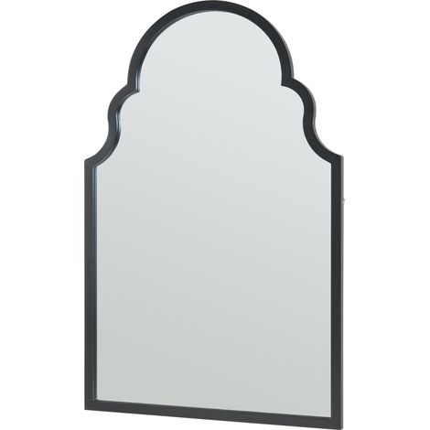 Espejo decorativo moderno de pared MDF 90 x 60 cm negro 030010177