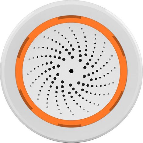 Sirène d’Alarme ZWave, 90dB Son Puissant, Dimensions 68x68x32mm, Alimentation USB et Batterie de Secours, Alarme Sécurité Domestique pour Maison Intelligente (1/5)