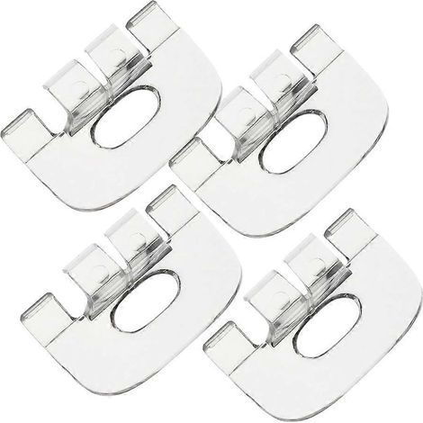 Lot de 4 poignées de levage pour stores vénitiens sans cordon et stores cellulaires Graber Bali fabriqués après 2015, en plastique transparent. (1/5)