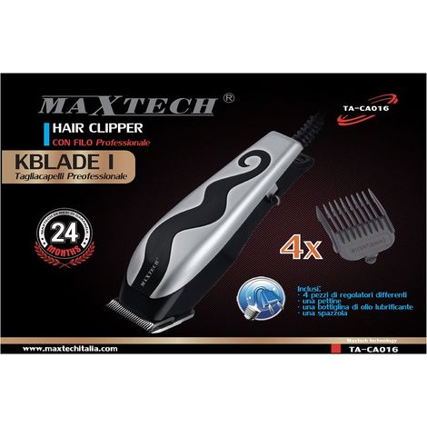 Trade Shop - Cortadora De Pelo Profesional Ajustable Para Hombres Maxtech Ta-ca016 Para Barba Y Puntas Lateral -