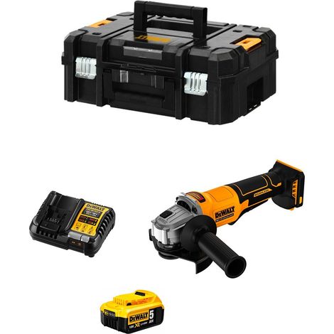 Mini-Amoladora DeWALT DCG408P1T (1 x 5,0 Ah + DCB1104 + TSTAK II) (1/5)