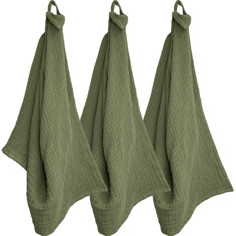 Trio de torchons de cuisine mousseline de coton KEA TABLE (1/5)
