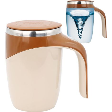 Mug auto-mélangeur - Mug électrique magnétique automatique, tasse à café rotative, bureau/cuisine/voyage/maison 400 ml (1/5)