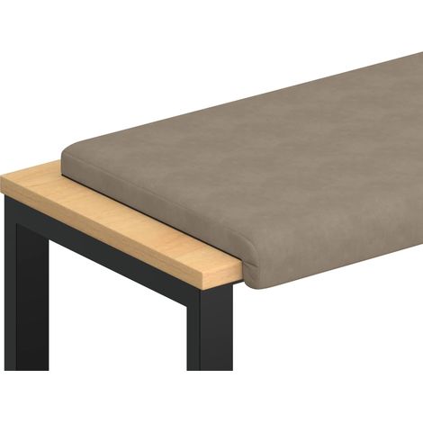 Maison Exclusive - Coussin de banc Microfibre Taupe Profondeur 35 cm (1/5)