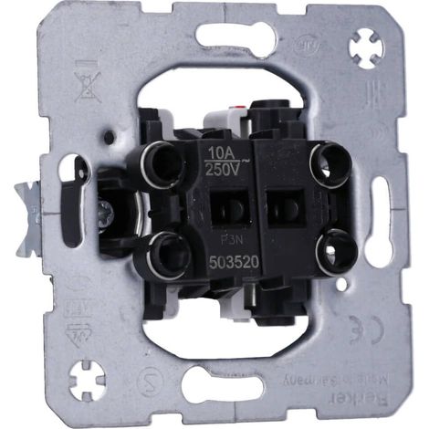 HAGER WDE503520 BOUTON À BASCULE ENCASTRÉ POUR STORE VÉNITIEN 1 PÔLE 250 V IP20