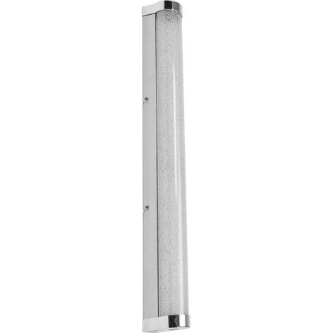 OSRAM Applique/luminaire LED de miroir ORBIS Tube chrome, verre bullé, 12W 1200lm 3000/4000K gradable par interrupteur mural, 60 cm de diamètre, protection IP44 (corps étrangers/projections d’eau)