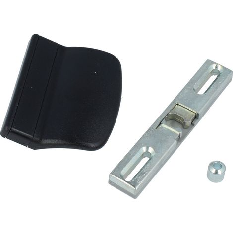 Schnäpper mit Gegenstück Balkontürgriff Terrassentürgriff Universalschnäpper Schwarz - RAL9005 (1/2)