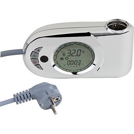 Regulation de temperature INFRA, pour radiateur SdB max 2000W , chrome (1/2)
