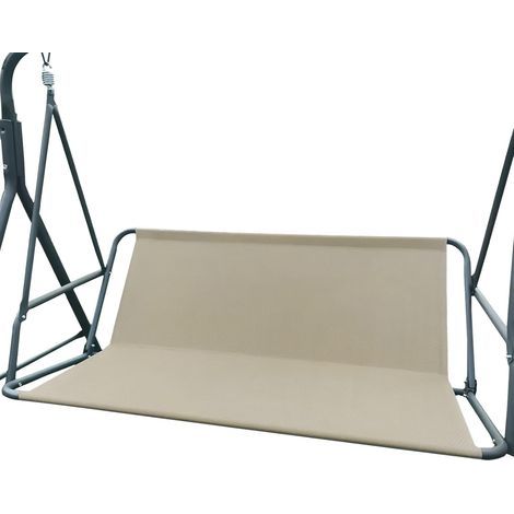 Ersatzbezug für Gartenschaukel, Hängematte, Schaukel, Bank, wasserdichter Ersatzbezug aus dickem 600D Oxford-Gewebe (148 cm x 50 cm x 50 cm, beige) (1/5)