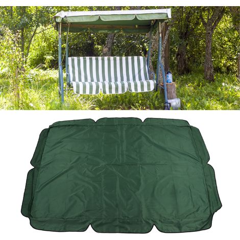 Toile de rechange imperméable en tissu Oxford argenté pour balancelle de jardin ou balcon, vert foncé (1/5)