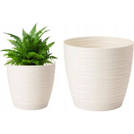 Pot De Production - Plastique - 32 Cm Diamètre - 22 Cm Hauteur - 15 L Capacité - Avec Trous De Drainage - Noir (1/2)
