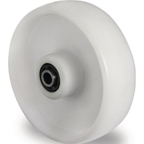 Ersatzrad Rad-Ø 200 mm Tragfähigkeit 350 kg Polyamid weiß Achs-Ø 20 mm Nabenlänge 59 mm (1/2)