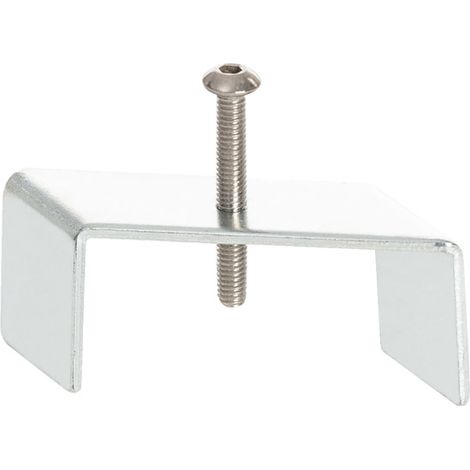 Clip para Carril Monofásico Empotrable Aluminio Plateado (1/2)
