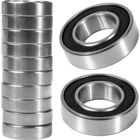 10pcs 6800 2RS Ball Bearing 10x19x5mm, 6800-2RS 6900RS Carbon Steel Seals for Machines and Tools (6800RS 10pcs) (1/5)