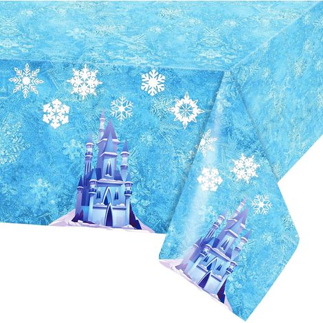 Nappe Rectangulaire en Plastique pour Fête d'Anniversaire et Noel, 140x274cm Nappe Imperméable Plastique Jetable, Nappes pour Fête Babyshower Décoration sur le Thème de l'Hiver (1/5)