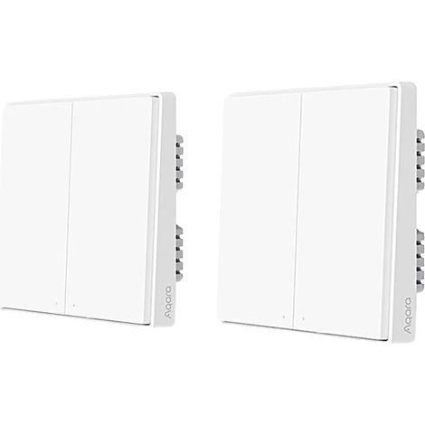 Interruptor inteligente, comunicación Zigbee, funcionamiento inalámbrico, D1 con neutro 2 x 2 (1/2)