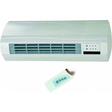 Termoventilatore a parete 2000W con timer e telecomando 50x19xH11 cm