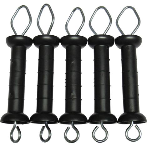 Electric Fence Gate Handle Insulators X5 (Heavy Duty Fencing Spring Hook Diamond Pin Lock) (1/5)