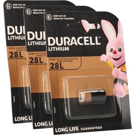 3x Duracell Photobatterie PX28 Lithium 6V 150mAh (3x 1er Blister) (1/5)