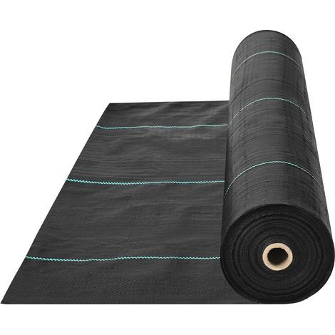 Toile de Paillage 1,2x30,5 m Toile Anti-Mauvaises Herbes 36,6 ㎡ Géotextile Bâche Jardin PP Haute Perméabilité Densité 5,8 oz Textile Sous-couche pour Couverture Sol Jardinage Agriculture Potager (1/5)