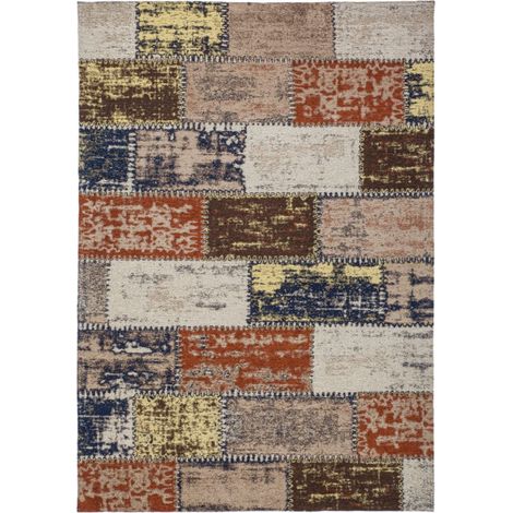 Tapis Patchwork Fait Main "Ballerina" Multicolore 120 x 170 cm (1/4)