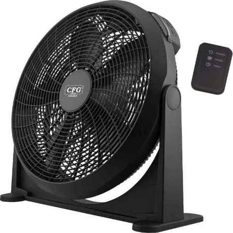 CFG Black Circle 50 ventilateur de sol ou mural noir avec t&eacutel&eacutecommande - .325 - 1,3 - 72